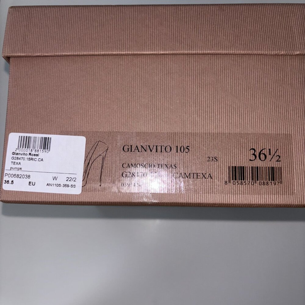 GIANVITO ROSSI Suede Heels tera/brown 105 Full Set- Size 6.5 - Picture 6 of 10